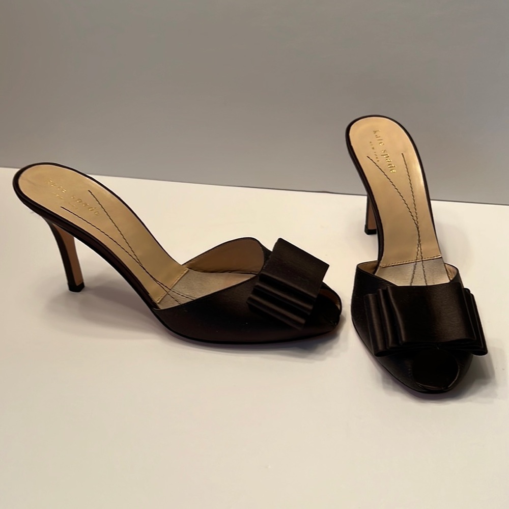 New Kate Spade heels brown satin size 7.5